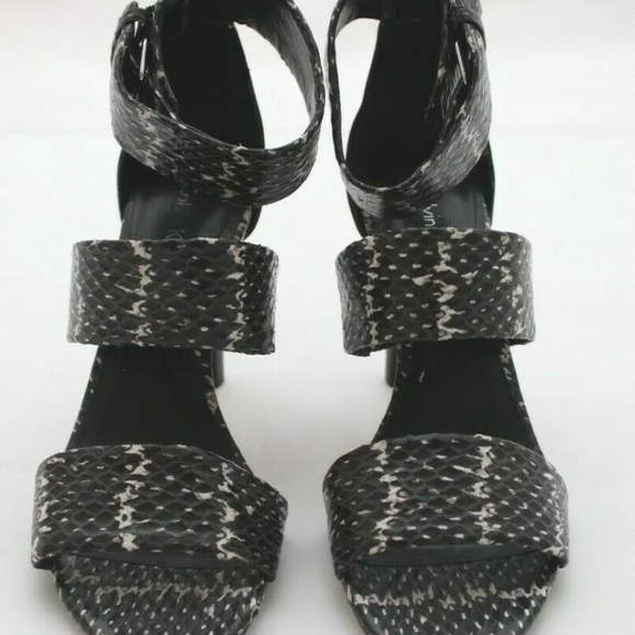 Calvin Klein Snake Print Strappy Heels - Picture 2 of 5